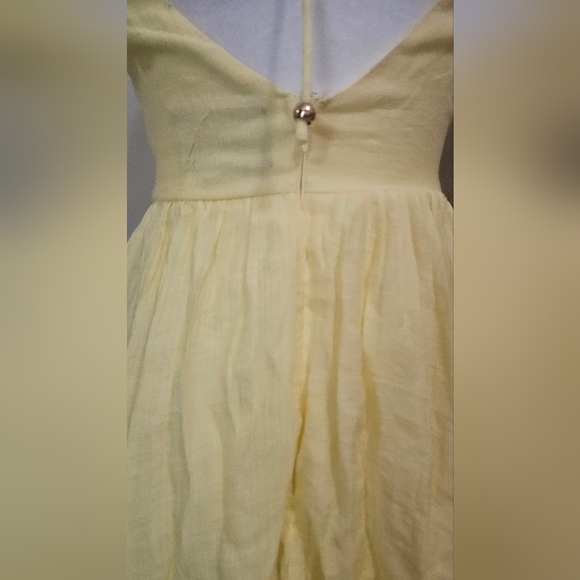 ANGEL BIBA Sunday Dreams Ruffle Strap Mini Dress Butter Yellow. Size XS NWT - Picture 8 of 16